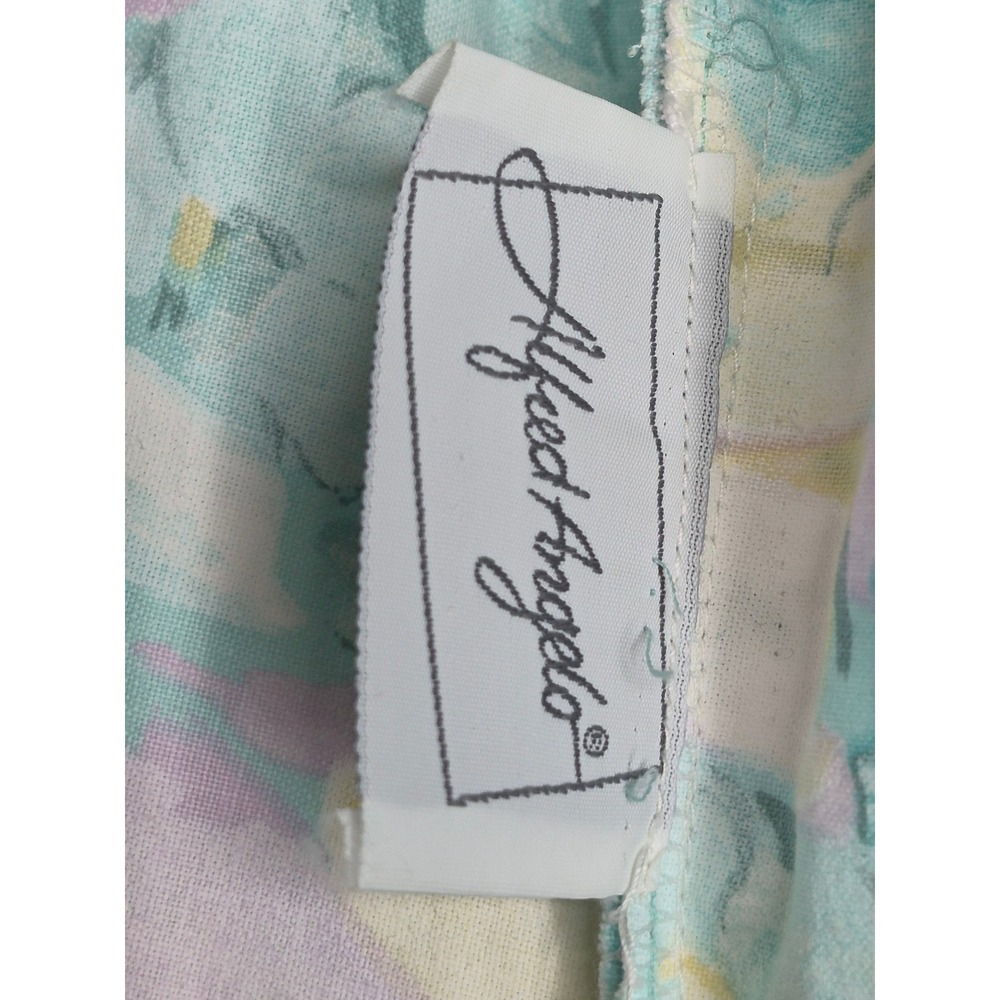 Vintage 80s Alfred Angelo Cotton Garden Party Dress Floral Summer Tea Size 4/6 S - Picture 11 of 16